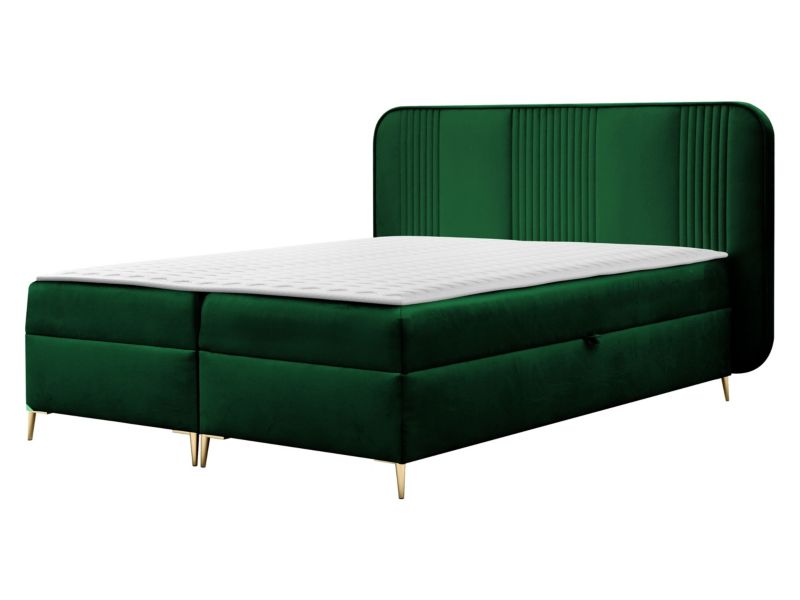 Łóżko kontynentalne MIRJAN 24 Fandy 180x200 cm butelkowa zieleń 1 szt.