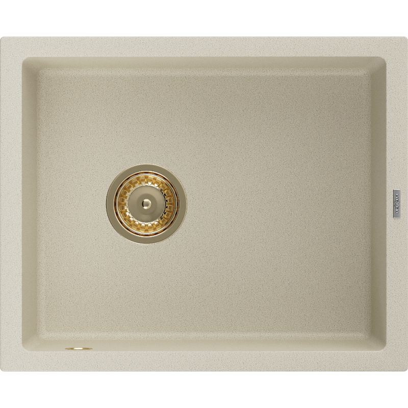 Zlewozmywak granitowy Mexen Pedro 1-komorowy beżowy 560x460 mm - 6508561000-69-B 1 szt.