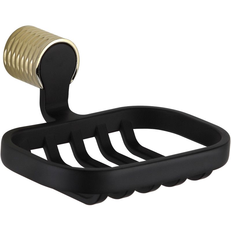 Mydelniczka ścienna Mexen Base czarna/złota 11,5x6,9 cm 1 szt.