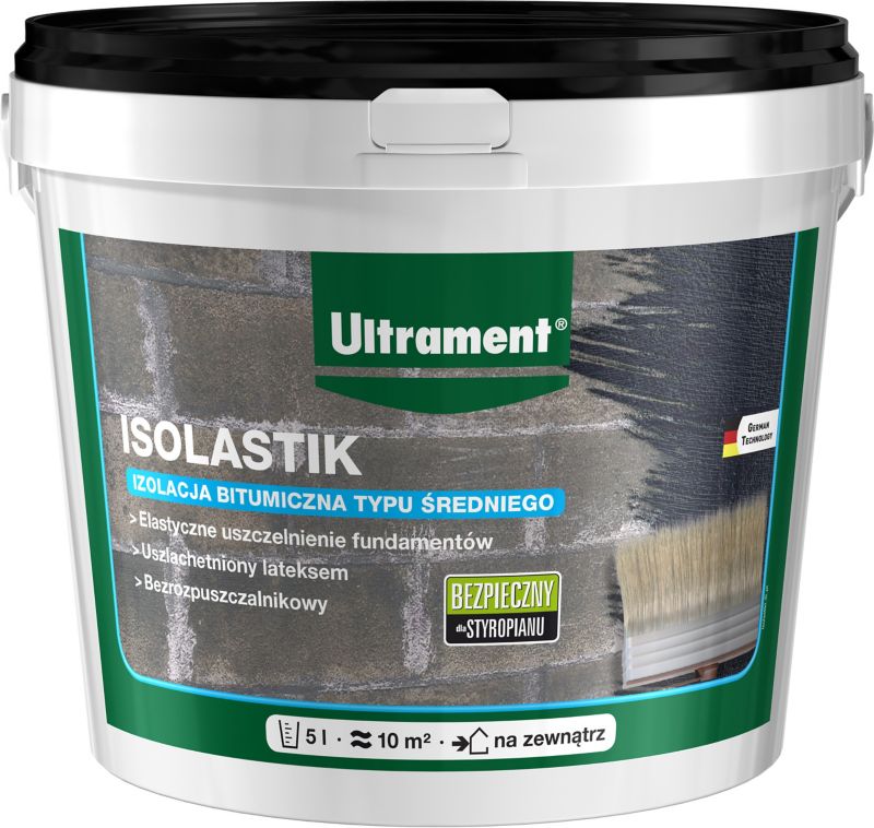 Izolacja bitumiczna średniowarstwowa Ultrament Isolastik 5 l