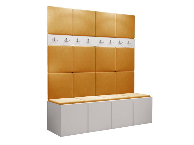 Garderoba MIRJAN 24 Orion V biały + żółty 1 kpl.