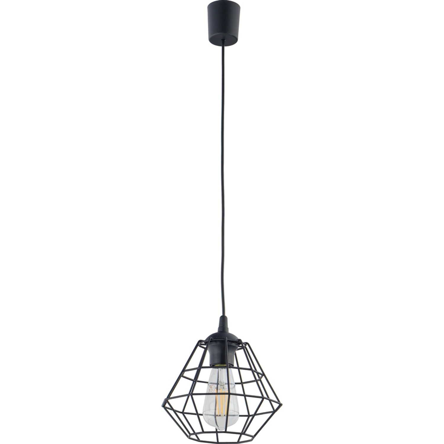 TK Lighting Lampa wisząca DIAMOND NEW szer. 20 cm czarna E27