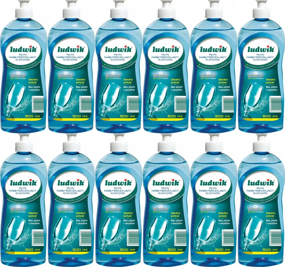 12x Płyn nabłyszczający do zmywarek Ludwik, 500ml