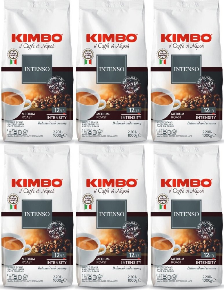 6x Kawa ziarnista Kimbo Aroma Intenso, 1kg