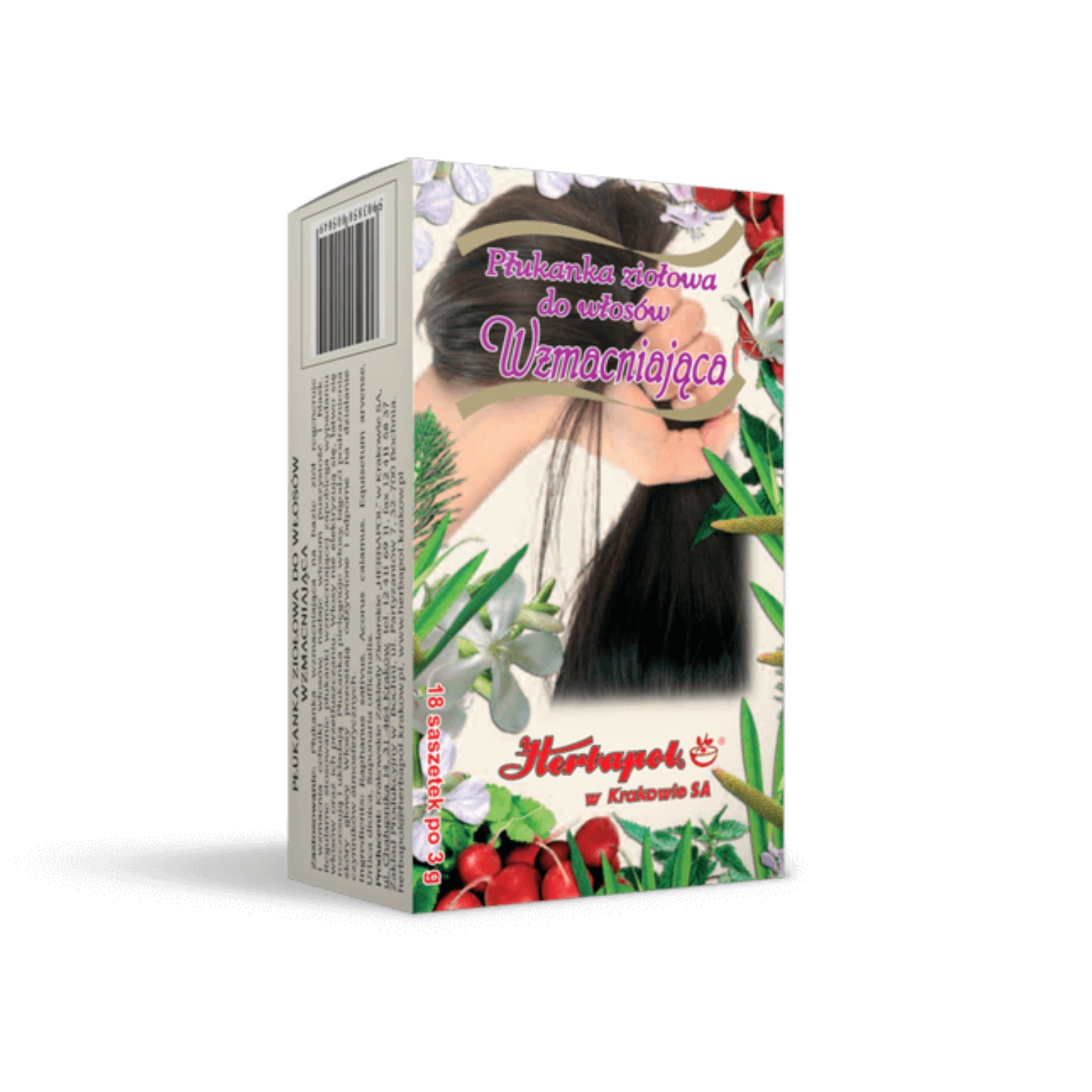 Herbapol - płukanka ziołowa do włosów wzmacniająca, 18 saszetek