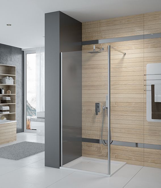Sanplast Prestige P/PRIII Walk-In ścianka prysznicowa 80 cm srebrny błyszczący/szkło przezroczyste 600-073-1420-38-401