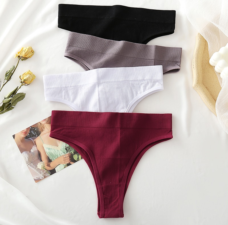 3 PAK Figi damskie z wysokim stanem S-XL F-02