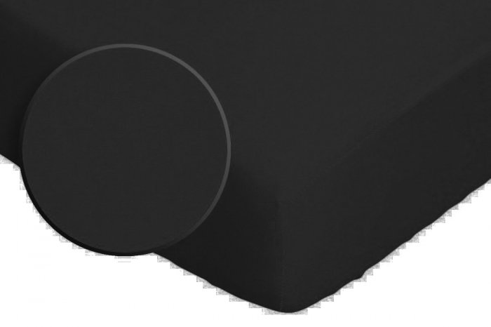 Prześcieradło 100% bawełna satynowa 90x200x20 na gumkę wz. PG 329 czarny