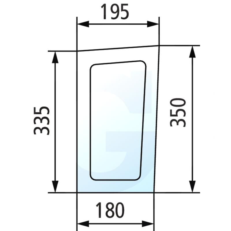 Szyba przednia dolna, prawa Fendt 206S 209S 210812010610