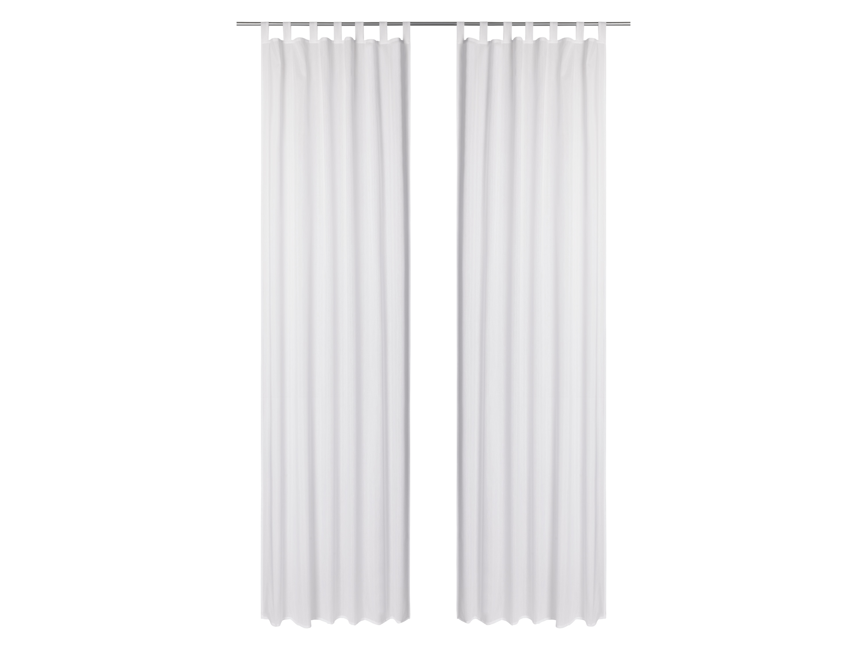 Livarno home Komplet 2 zasłon, 120 x 300 cm Biały