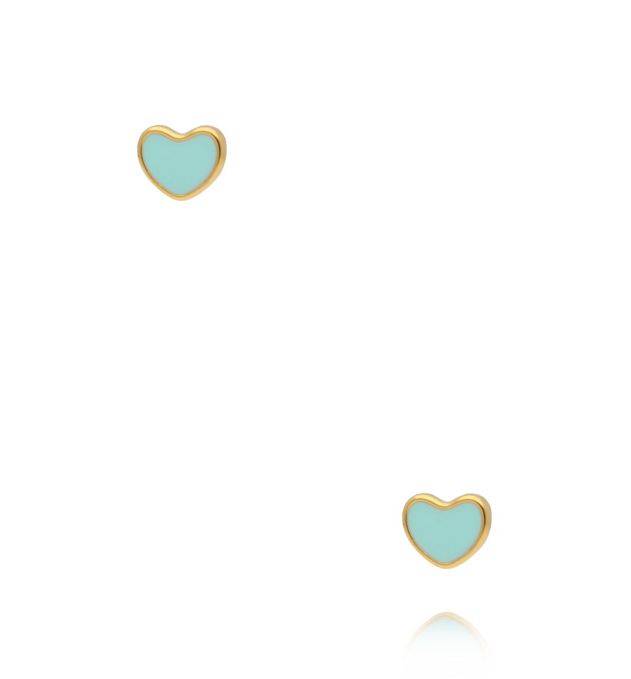 Kolczyki serduszka w odcieniu błękitu KSY0478 - By Dziubeka