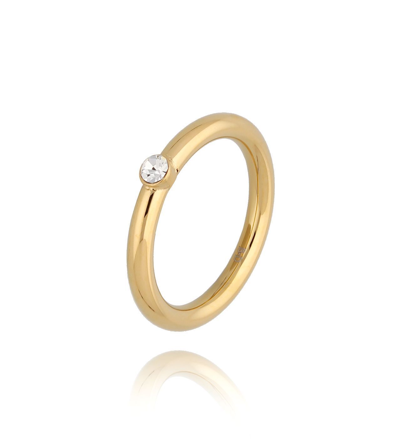 Pierścionek obrączka złota z cyrkonią Kaili - By Dziubeka