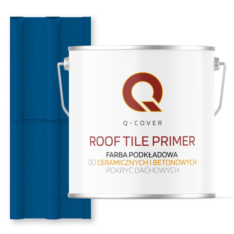 Farba Podkładowa do Dachów Ceramicznych i Betonowych Pokryć Dachowych Q-Cover Niebieski RAL5005 5L