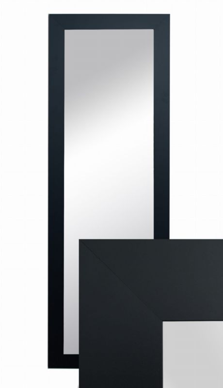 Lustro wiszące BD art w ozdobnej ramie 150x50 cm kolor czarny do salonu pokoju sypialni 1 szt.