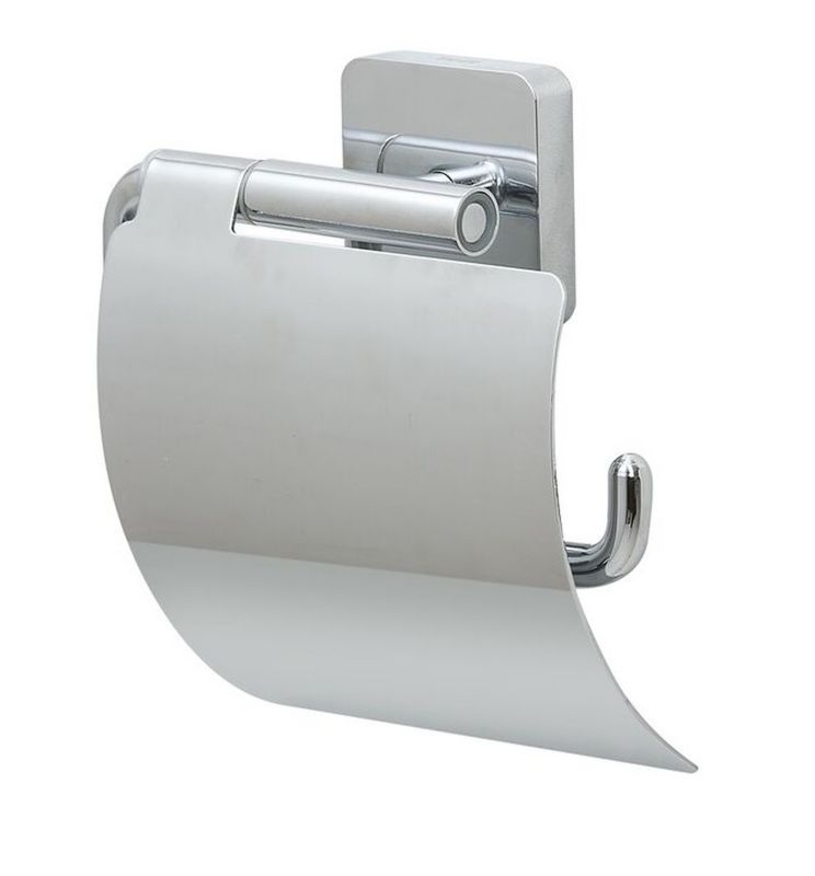 Uchwyt na papier Tiger Onu z klapką, chromowany, montaż bez wiercenia, 1 szt.