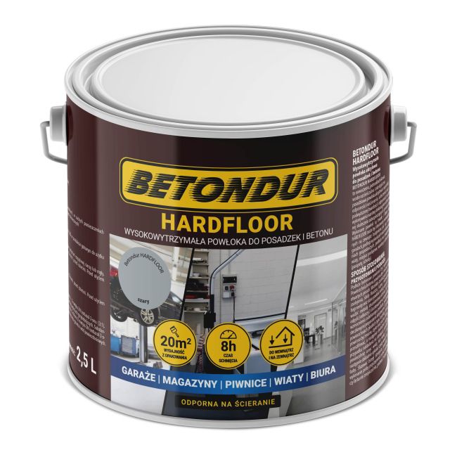 Farba do betonu Betondur Hardfloor szara 2,5 l