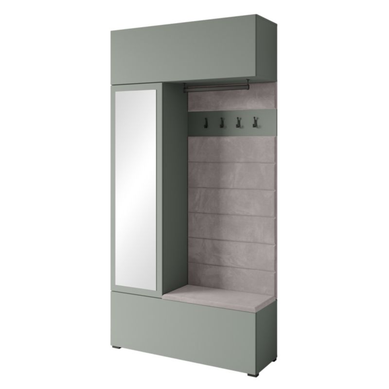 Garderoba MINIO go for it TOKAT mglista zieleń z szarymi panelami 1 szt.