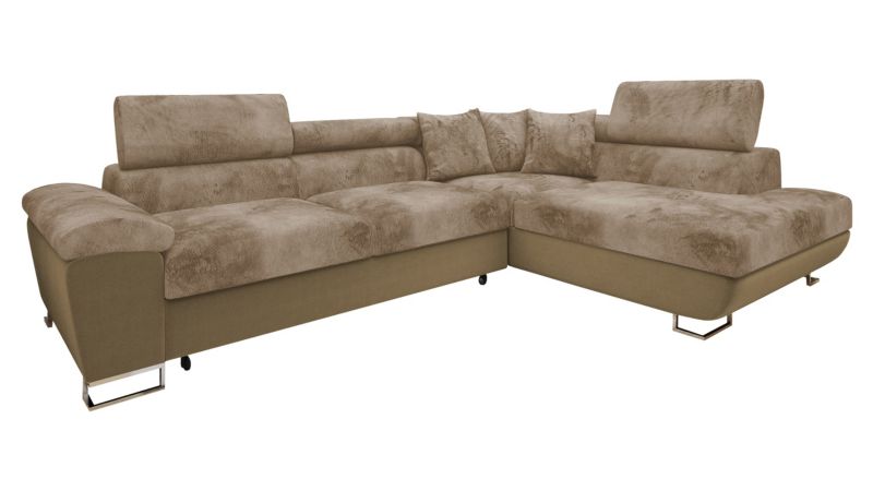 Narożnik z funkcją spania MIRJAN 24 Cotere Premium prawy cappuccino/beżowy/beżowy 1 szt.