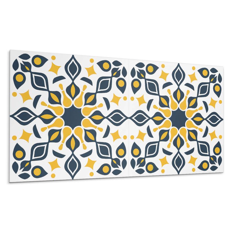 Kafelki samoprzylepne Wallfluent 60x30 cm Symetryczne kwiatowe aranżacje 6 szt.