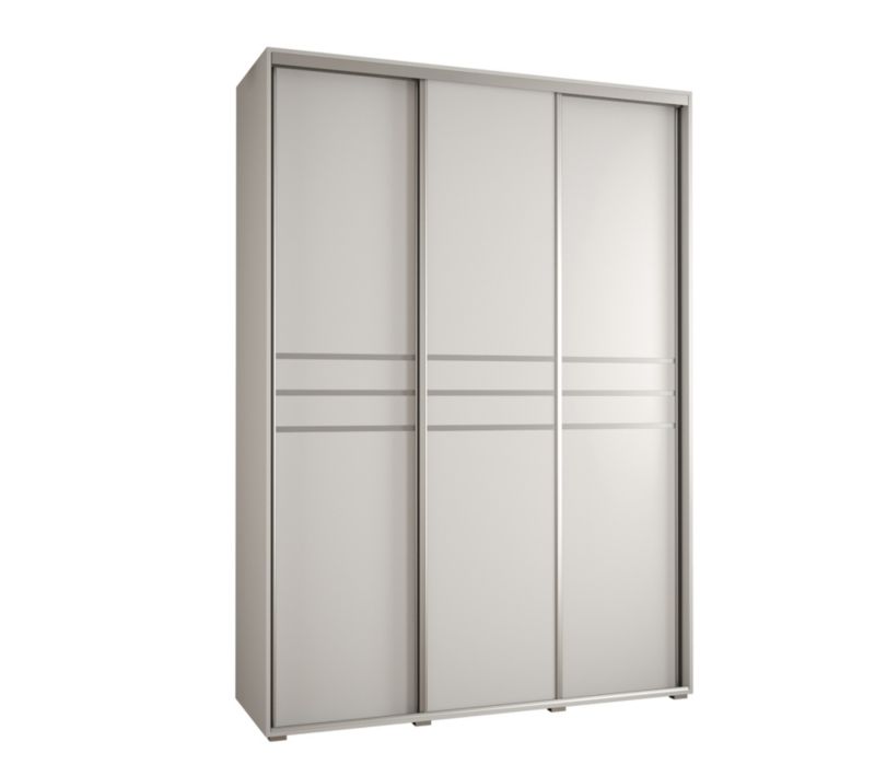 Szafa przesuwna Abiks DAVOS 10 wysoka szer.180cm biały/biały/srebrny 1szt.