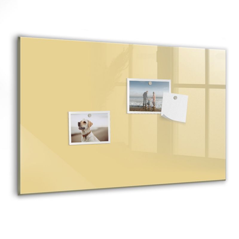 Szklana tablica magnetyczna Wallfluent 60x40 cm Kolor kremowy 1 szt.