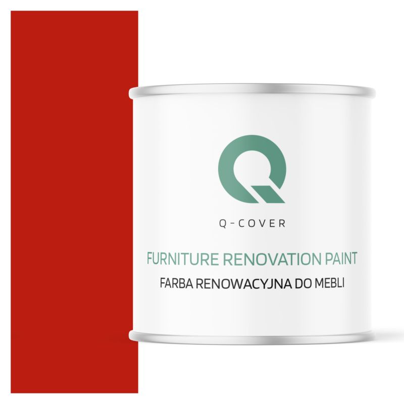 Farba Renowacyjna do Mebli Q-Cover Czerwony RAL3020 Mat 2.5L