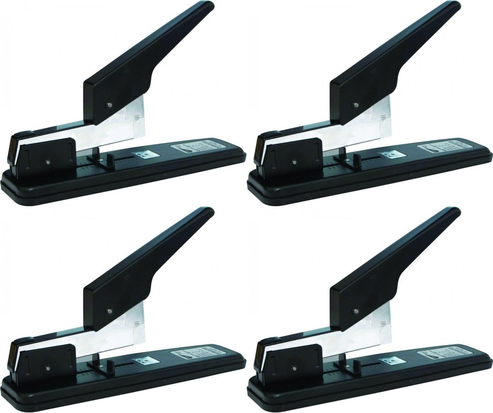4x Zszywacz biurowy Office Products HD, do 100 kartek, metal, czarny