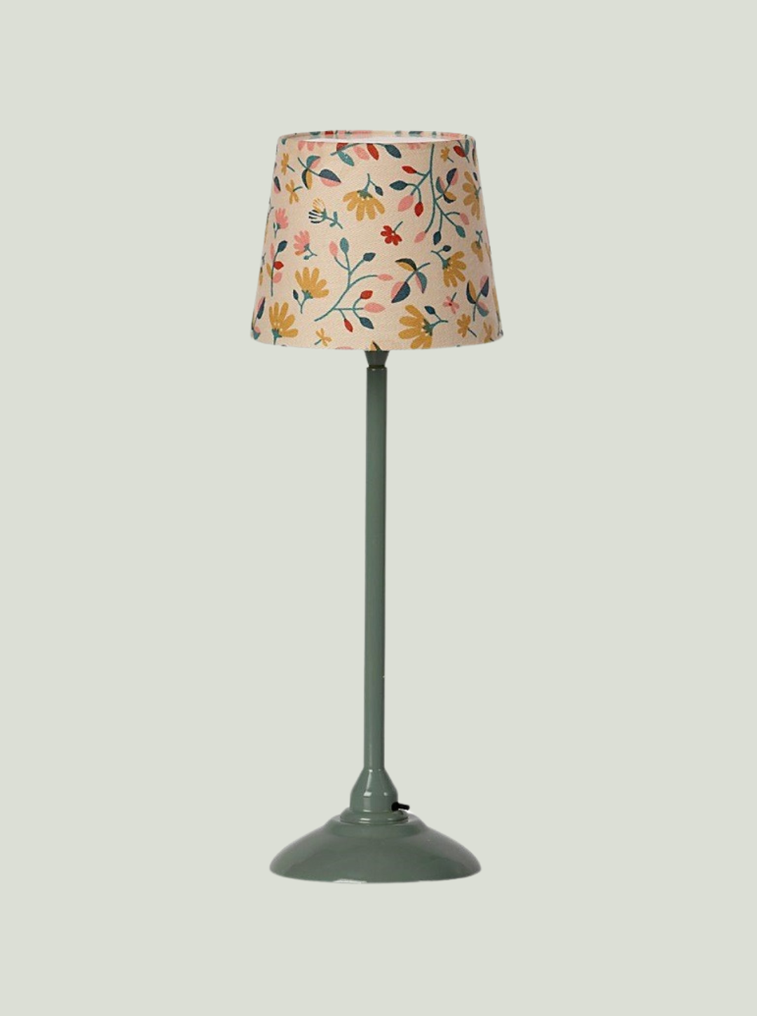 Maileg metalowa lampa w kwiatki Dark mint akcesoria dla myszek
