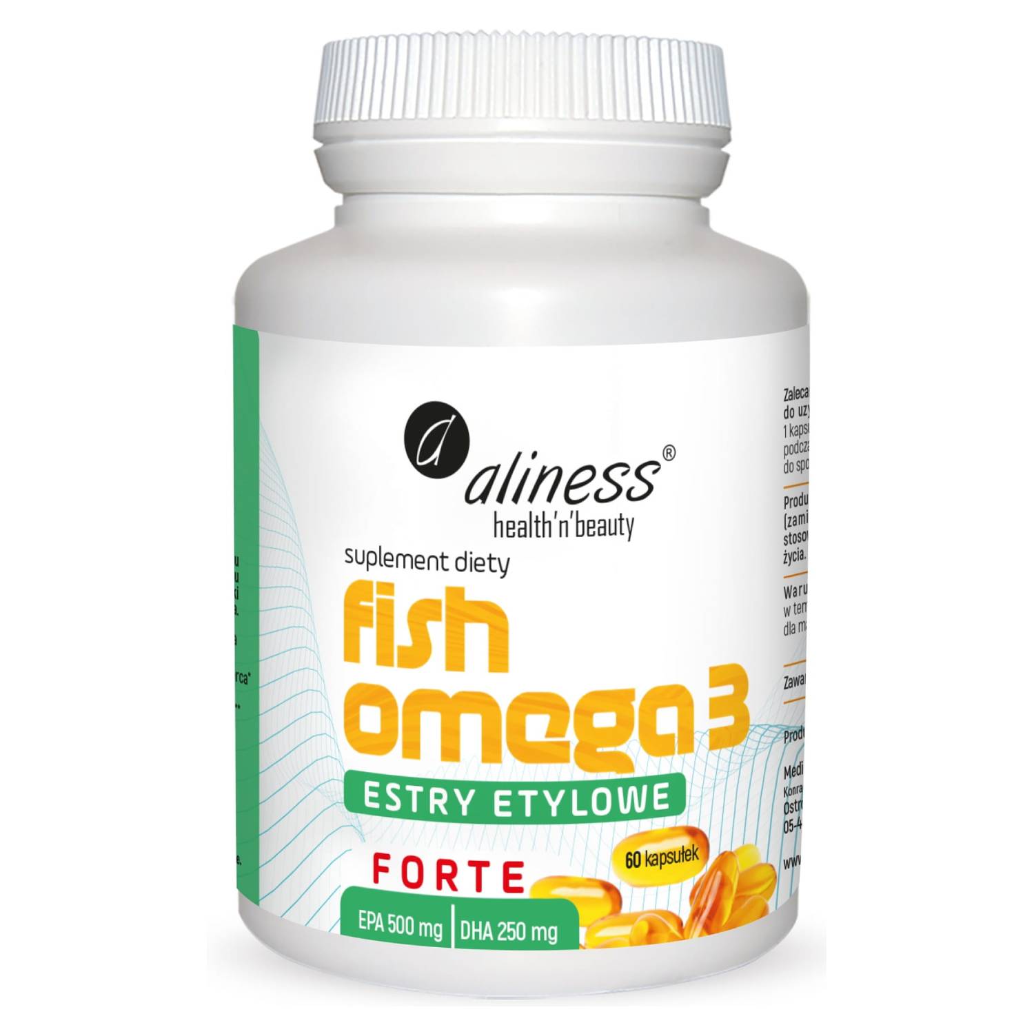 Aliness fish omega 3 forte estry, 60 kapsułek