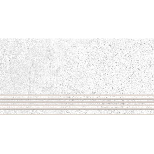 Gres szkliwiony stopnica MOONROW white mat 29,8x59,8 gat. I Cersanit