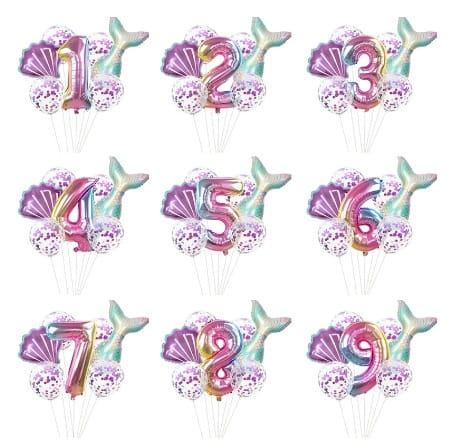 Zestaw balonów Syrenka 32 sztuki
