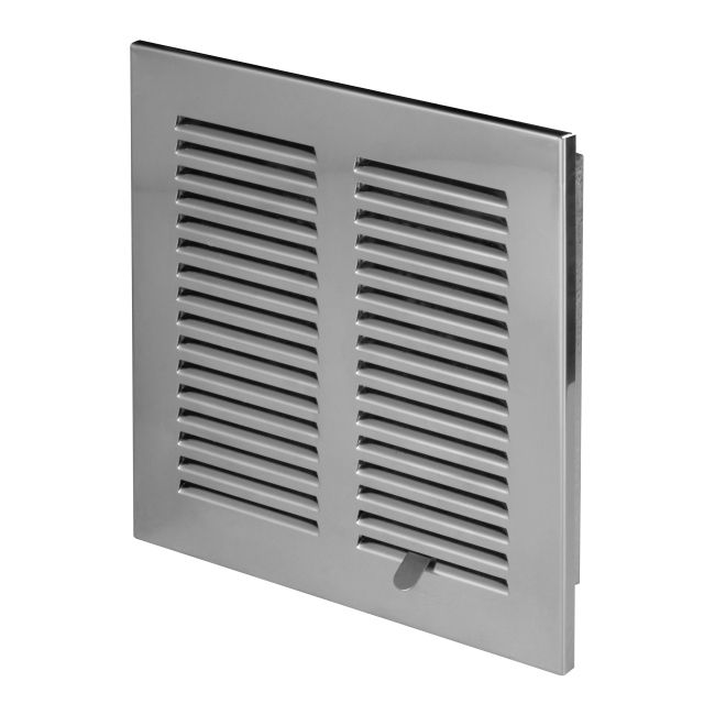 Kratka dekoracyjna metalowa 14 x 14 cm z żaluzją inox