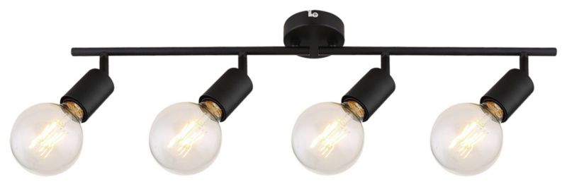 Lampa sufitowa wisząca Rabalux Lamar 9894 czarna industrialna 4xE27 x 1 szt.