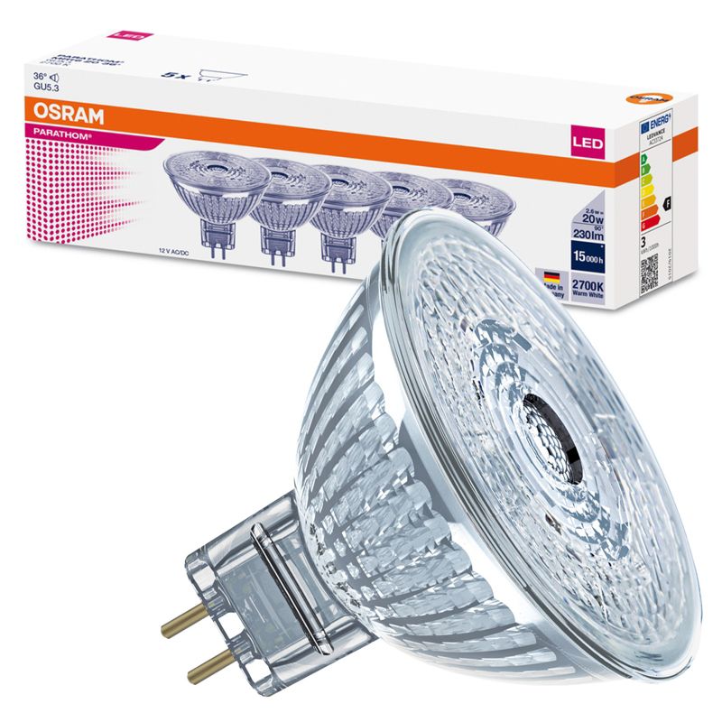 Żarówka LED Osram MR16 Reflektor GU5.3 2.6W 230lm 2700K 36st 1 szt.