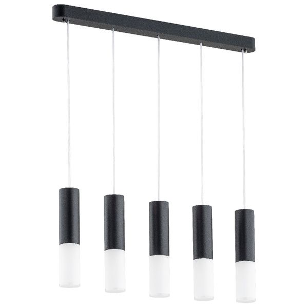 Lampa wisząca Alfa Eliot czarna nowoczesna 5xE14 x 10W 1 szt.