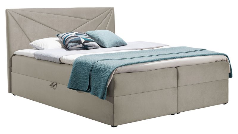 Łóżko kontynentalne MIRJAN 24 Top 5 160x200 jasny beż 1 szt.