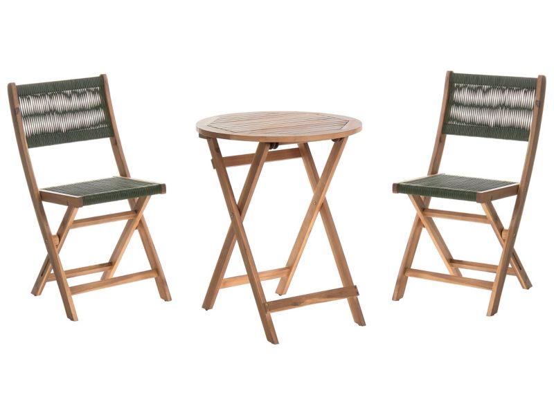 Zestaw mebli balkonowych Składane Prossedi Drewno akacjowe Zielony 1 kpl