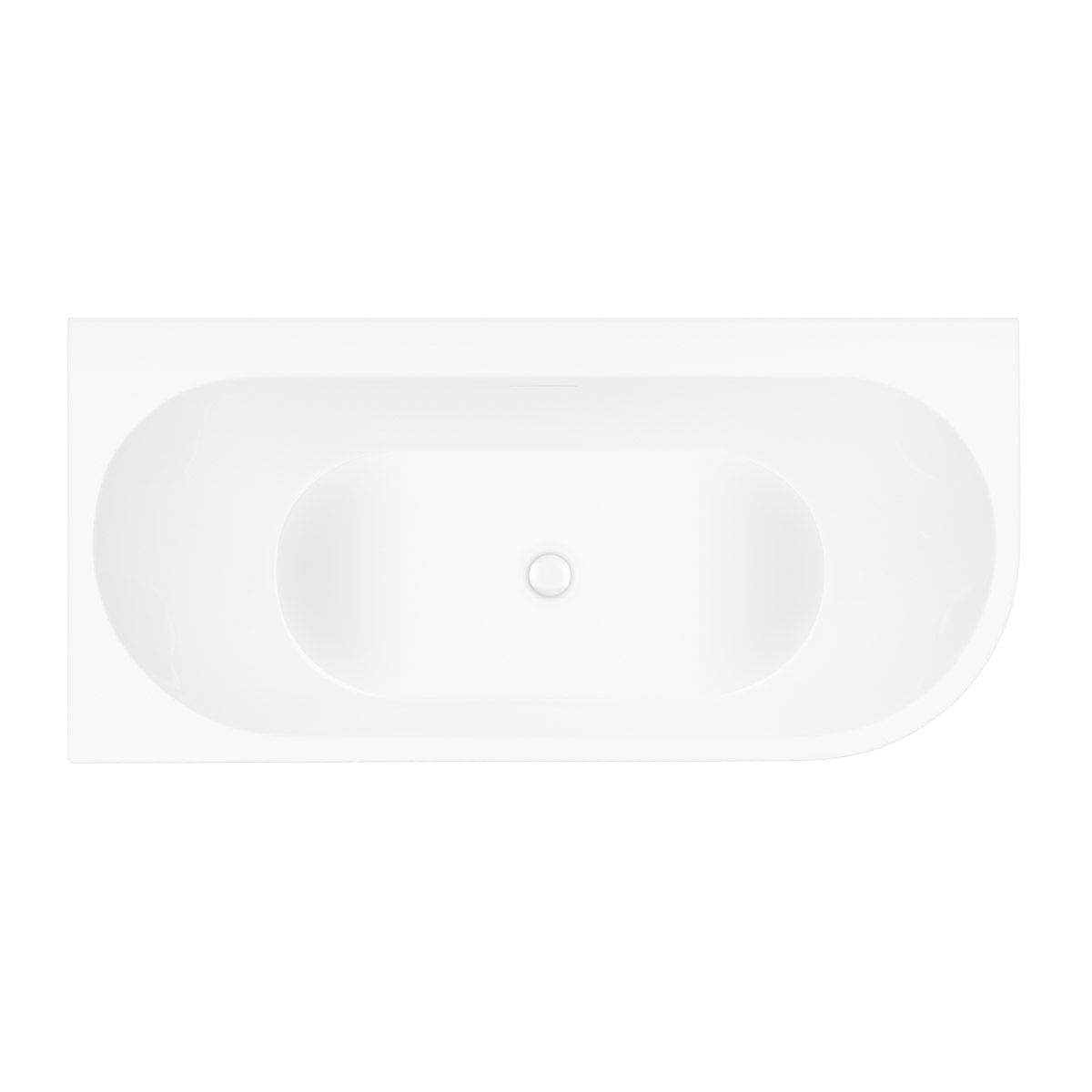 Zestaw Oltens Hulda wanna narożna 160x75 cm z pokrywą korka biały połysk (11003000, 09002000) - Wysyłka w 24h