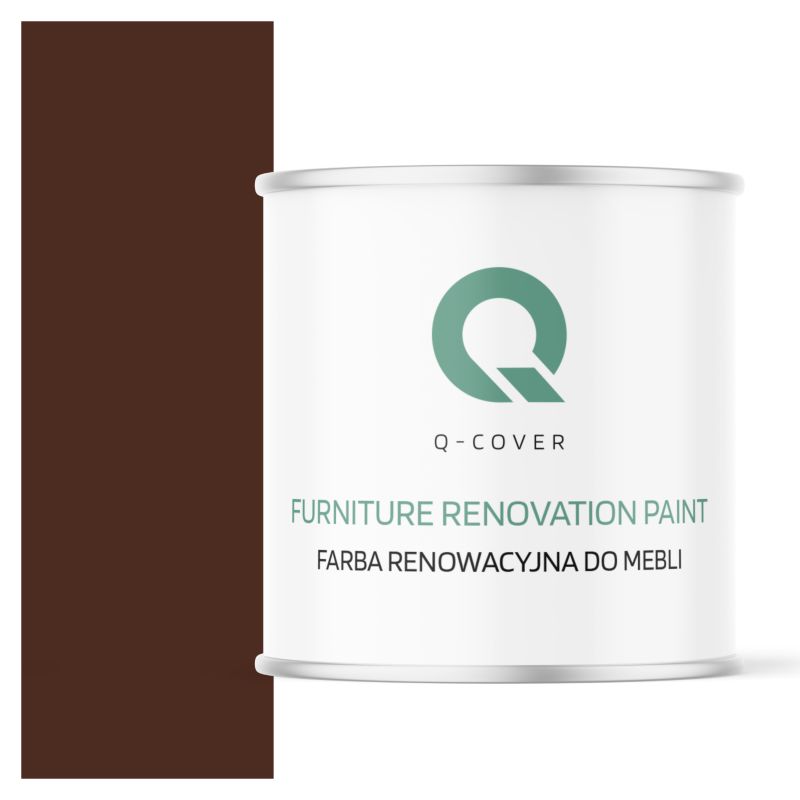 Farba Renowacyjna do Mebli Q-Cover Brązowy ciepły RAL8016 Wysoki Połysk 2.5L