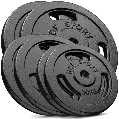 Zestaw obciążeń żeliwnych 90kg (2x20, 2x15, 2x10)