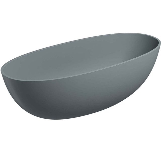 OMNIRES Wanna wolnostojąca SHELL M+ ash grey mat 175x78 syfon z korki