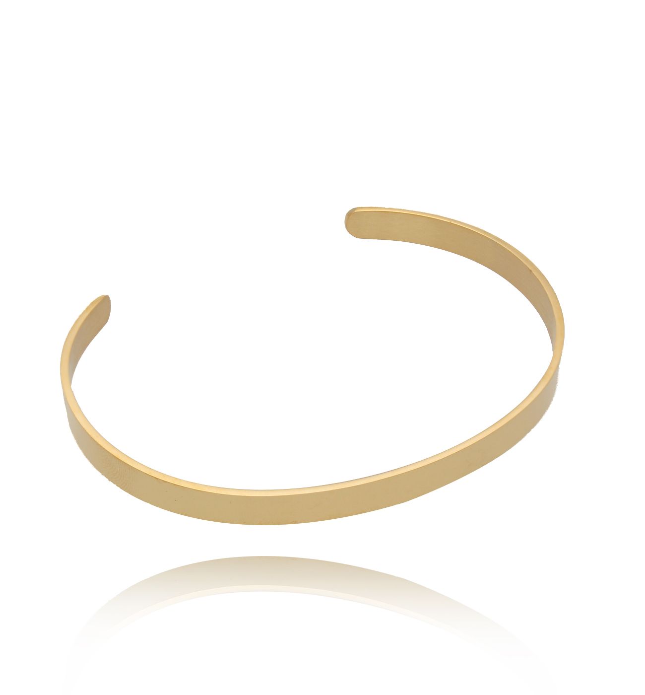 Bransoletka obręcz wąska ze stali szlachetnej pozłacana Buzz BSA0195