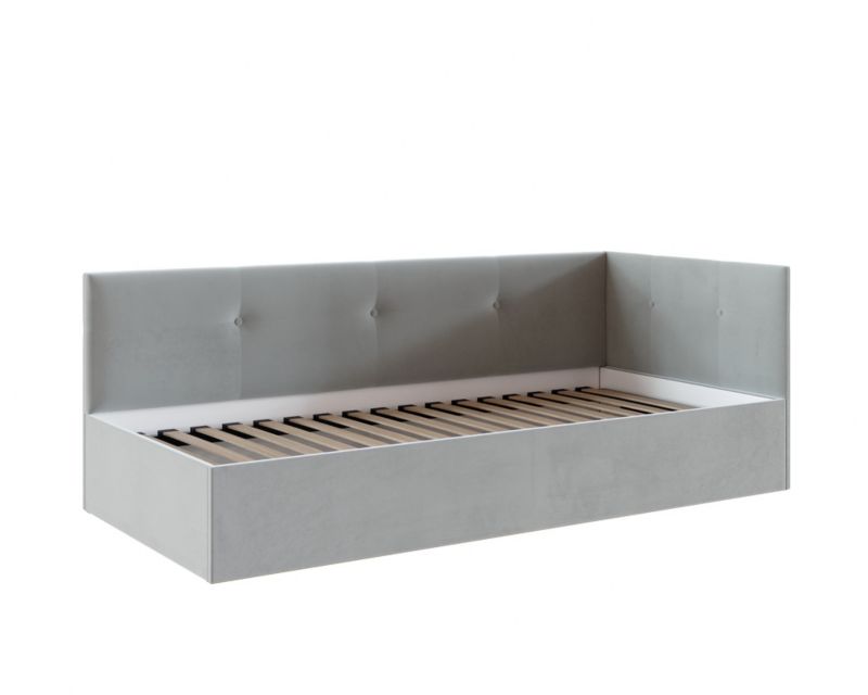 Łóżko młodzieżowe tapicerowane FDM FREDDY 90x200 szare ze stelażem podnoszonym 1 szt.