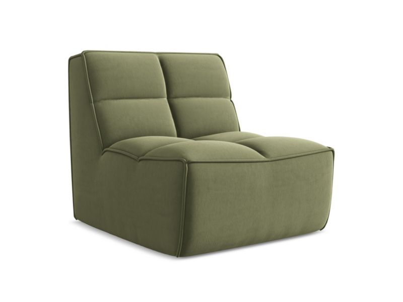 Moduł LaMiaSofa BELLUNO z tkaniny welwetowej 80x93 cm oliwkowy 1 szt.