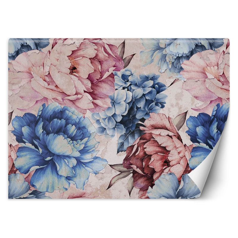 Fototapeta Feeby Piwonie 3D pastelowa akwarela 250x175 1 szt