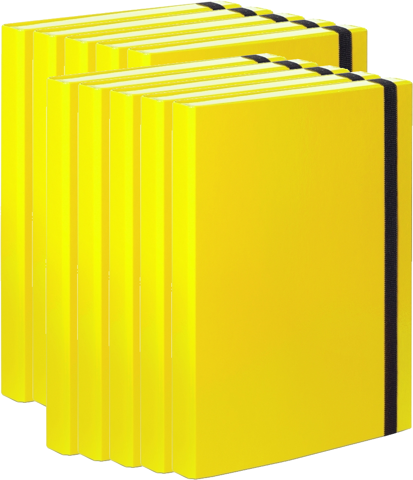 10x Teczka kartonowa z gumką VauPe Box z mechanizmem ringowym, A4, 30mm, żółty