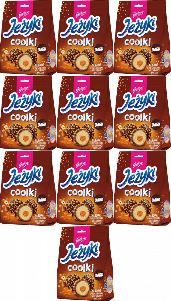 10x Praliny Goplana Jeżyki Coolki Dark, czekolada deserowa, 140g