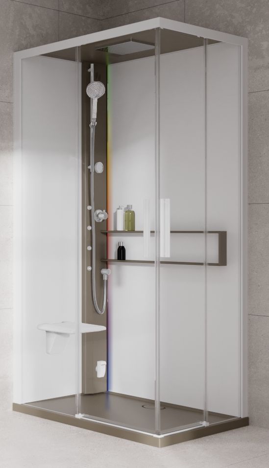 Novellini Glax 2 2.0 A kabina z hydromasażem 90x70 cm lewa parowa z brodzikiem corda G22A9079SM5-1TU