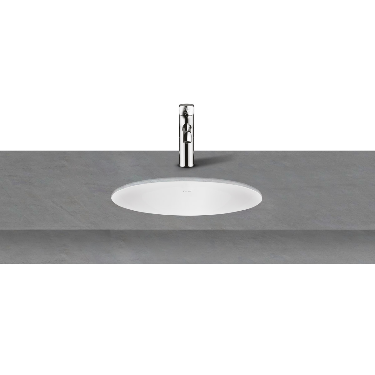Ksuro 108 umywalka 38x30 cm owalna podblatowa biała 20813000