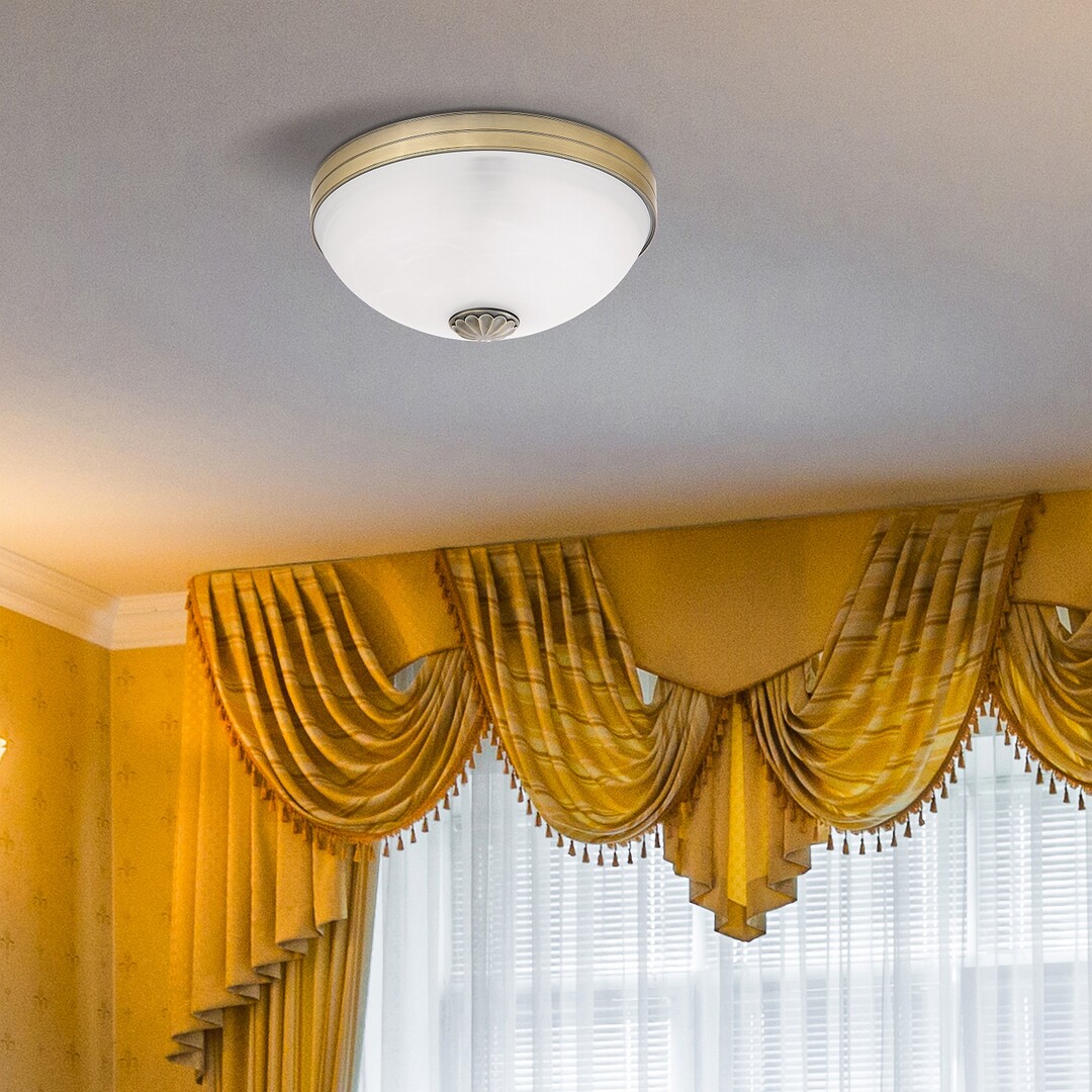 Rabalux Orchidea plafon 2x60W mosiądz/alabaster 8558